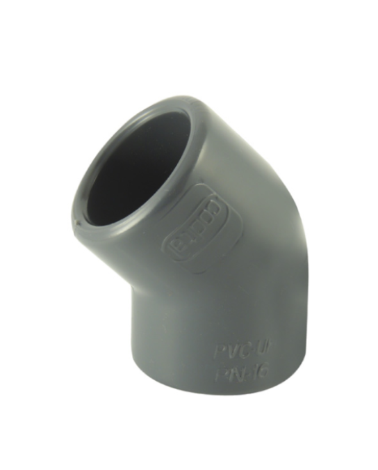 PVC pressure elbow 45° diameter 20 mm, female