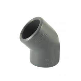 PVC pressure elbow 45° diameter 25 mm, female - CODITAL - Référence fabricant : 5005041002500