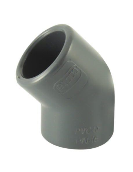 PVC pressure elbow 45° diameter 32 mm, female