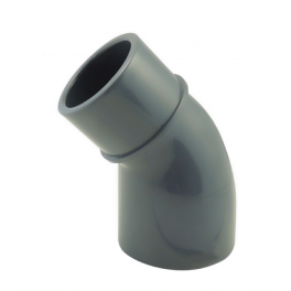 PVC pressure elbow 45° diameter 50 mm, female male - CODITAL - Référence fabricant : 5005043505040