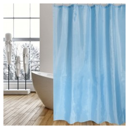 Blue polyester shower curtain 180 x 200 cm - MSV - Référence fabricant : 716150