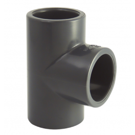 PVC pressure tee 90° diameter 75 mm, 16 bars - CODITAL - Référence fabricant : 5005830750000