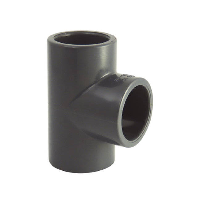 Tee di pressione in PVC a 90° diametro 20 mm, 16 bar