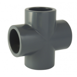 Cross PVC pressure diameter 63 mm to glue - CODITAL - Référence fabricant : 5005180006300