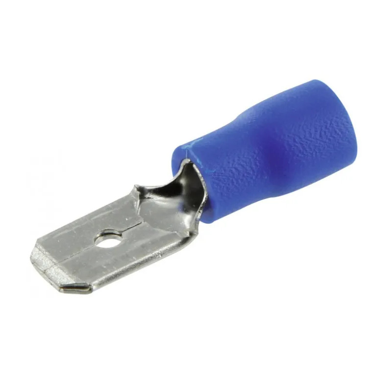 Clip on clip macho azul D6.35mm - 10P Clip on clip macho azul D6.35mm - 10P