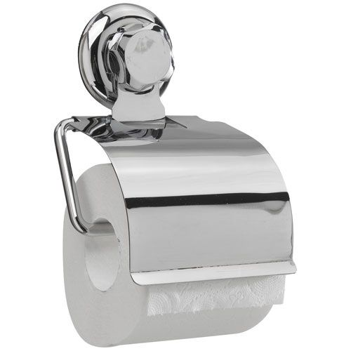 Porte-rouleau papier WC à ventouse en métal chromé Bestlock