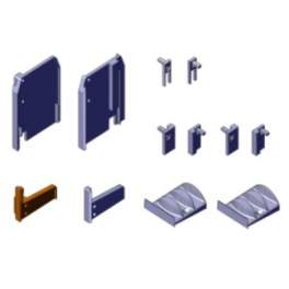 Hinges and accessories for PINK door - Novellini - Référence fabricant : R04BE3P2-K
