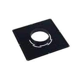 Plaque de propreté inox noir 40x40, diamètre 155 - TEN tolerie - Référence fabricant : 126155