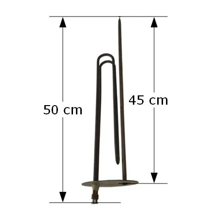 Résistance thermoplongeuse ancien modèle 1800W, diamètre 110