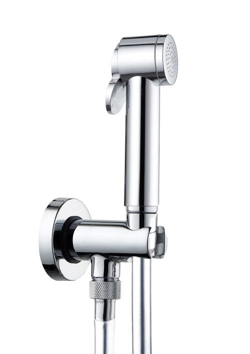 Set of wall-mounted hygienic impulse toilet shower with stop