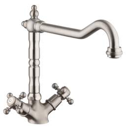 Tiffany sink mixer with steel grey PVD style movable spout. - PF Robinetterie - Référence fabricant : 1895PW