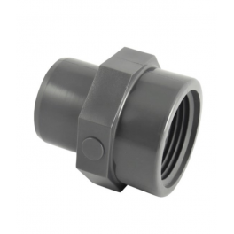 50 mm male PVC pressure fitting, 40x49 female screw fitting - CODITAL - Référence fabricant : 5005950504000