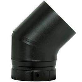 Elbow 45° matte black enamel, D.125 - TEN tolerie - Référence fabricant : 342444