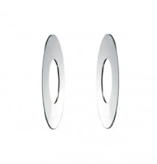 Flat chrome-plated rosette for splinter cover 34x65 (pair)