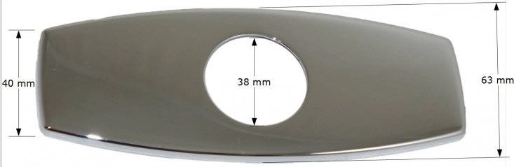 Verschlussplatte 16cm verchromt