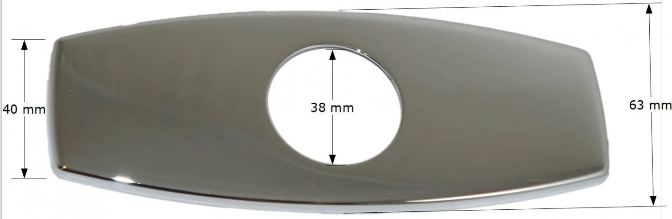 Plaque d\'obturation 10cm chromée