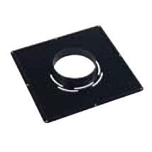 Black stainless steel backplate 40x40, D.125