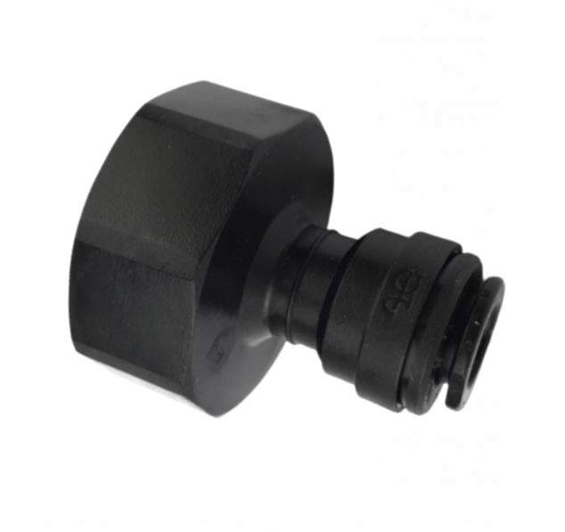 Metrische Push-Fit-Verbindung Acetal Durchmesser 10 mm, Innengewinde 20x27