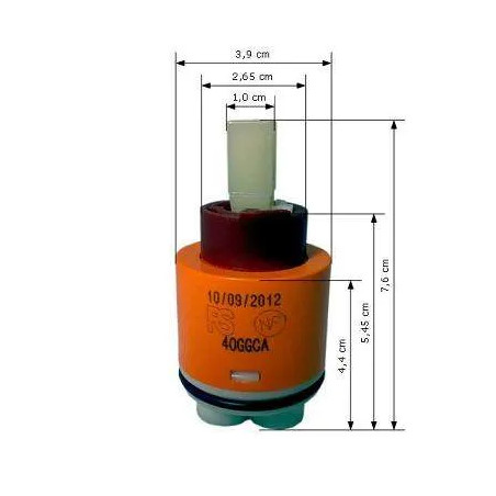 Ceramic cartridge for VULCANO DRAKO bathroom