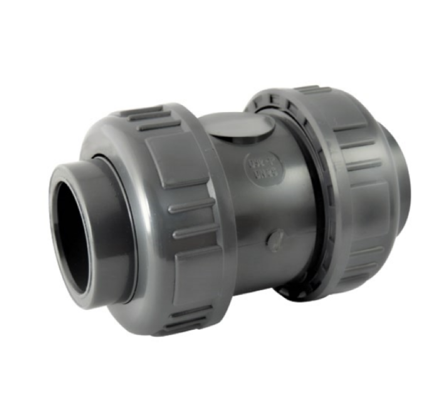Spring loaded PVC check valve, to be glued female 50 mm 