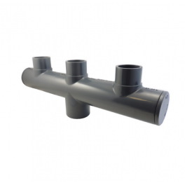 Pool manifold with 3 male outlets 50 mm, female inlet 50 mm - CODITAL - Référence fabricant : 5005737505040