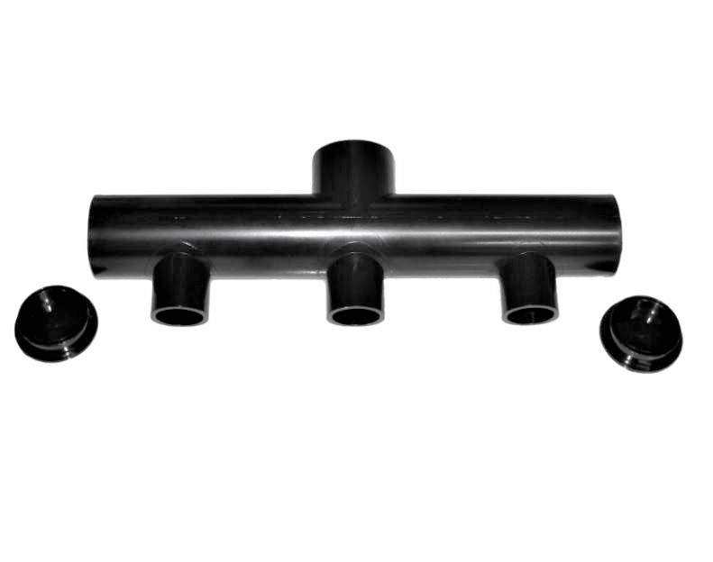 Inlet / outlet manifold, D.63 mm / 3 x M50-F40 mm