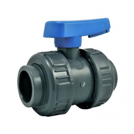 Pool ball valve, double union diameter 63 mm - CODITAL - Référence fabricant : 5005401006300