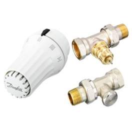 Thermostatic kit including head, valve and adjustment tee. - Danfoss - Référence fabricant : 013G5084