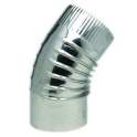 BR 45° pleated elbows, stainless steel, D.97