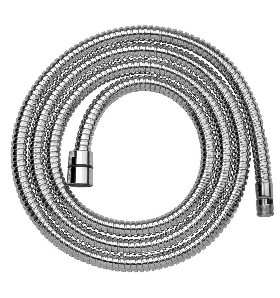 2 meters chrome hose for conical bathtub mixer female 15x21, male 15x100.