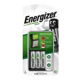 Caricabatterie Energizer Maxi AA e AAA con 4 batterie AA 2000mAh. - ENERGIZER - Référence fabricant : EHRMAX