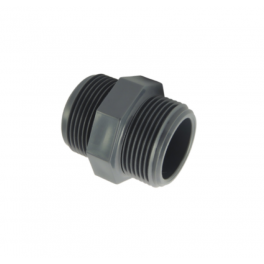 Double male PVC pressure nipple 12x17 (3/8") - CODITAL - Référence fabricant : 5005880120000