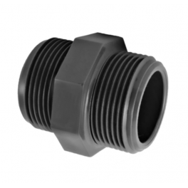 Double male PVC pressure nipple 40X49 (1"1/2) - CODITAL - Référence fabricant : 5005880400000
