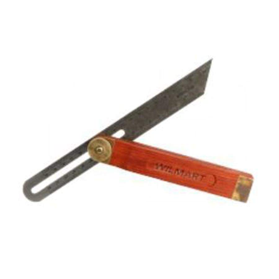 False sliding square with graduated blade 225mm, wooden handle 160mm.