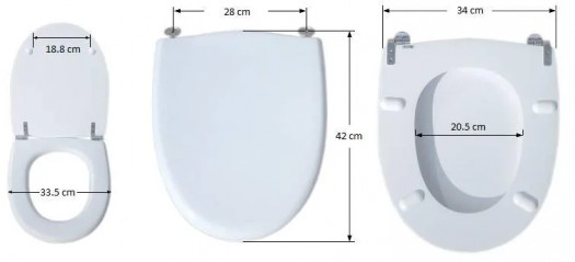 Adaptable seat Antibes SELLES white