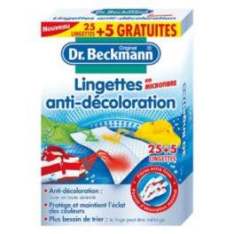 Lingettes antidécoloration microfibre x 25 + 5 gratuites - DR BECKMANN - Référence fabricant : 671511