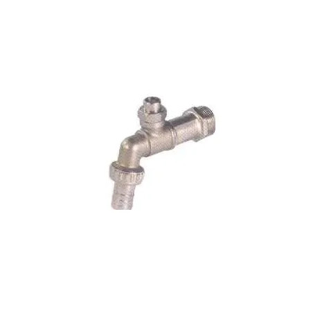 Brass draw-off valve with entry cover head, 15X20