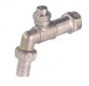 Brass draw-off valve with entry cover head, 15X20