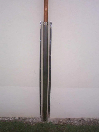 Goulotte Inox protection pour tube gaz, D.22, L.60mm