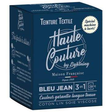 Teinture textile haute couture bleu jean 350g