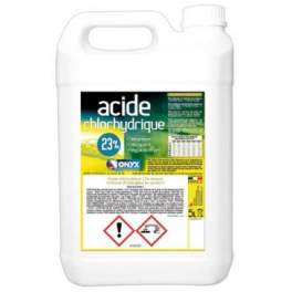 Acide chlorhydrique 5l 23% - Onyx Bricolage - Référence fabricant : 582379