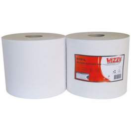 White wiping spool 1000f 22x30cm 2 ply white wadding - WIZZY - Référence fabricant : 533316