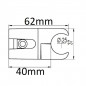 Bevestiging voor TESI radiator, buisdiameter 25 mm