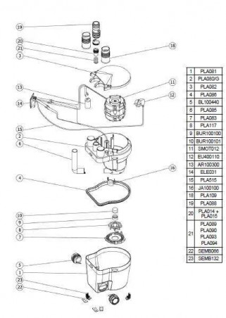 Compact lifting station for kitchen / laundry