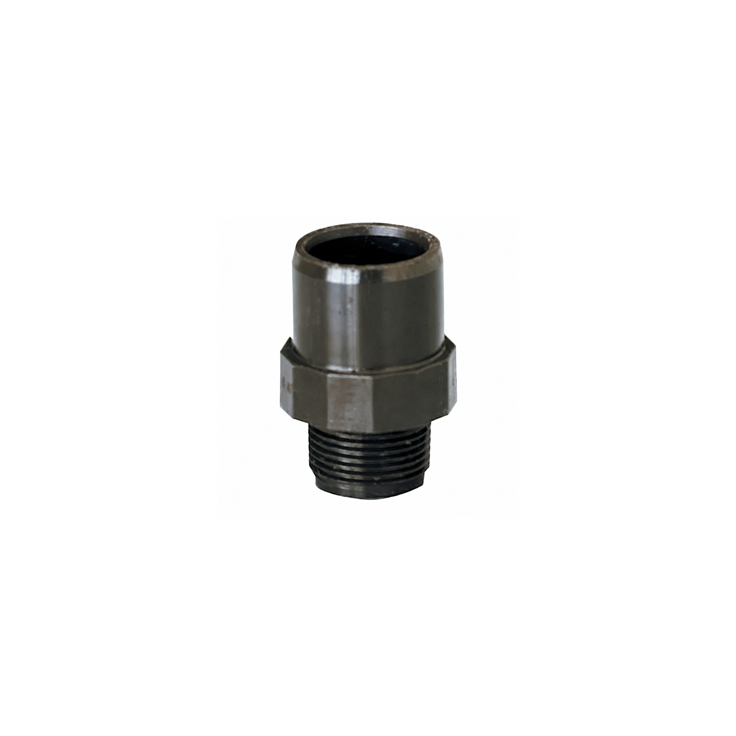 Male threaded PVC HTA fitting with stainless steel reinforcement…