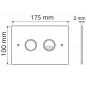 R7 pneumatische bedieningsplaat glanzend chroom Valsir inbouwtoilet, dubbel volume