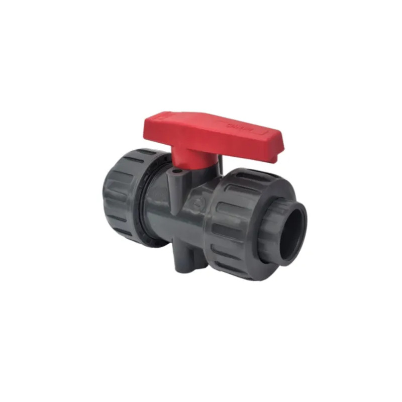 Krachtige PVC kogeldrukklep, 16 bar, diameter 20 mm