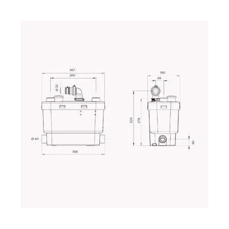 Pompe de relevage Sanispeed avec silence, 100l/min