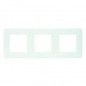 Cover plate 3 stations White Gloss