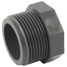 Male pvc pressure plug 33x42 (1"1/4). - CODITAL - Référence fabricant : 5005303330000